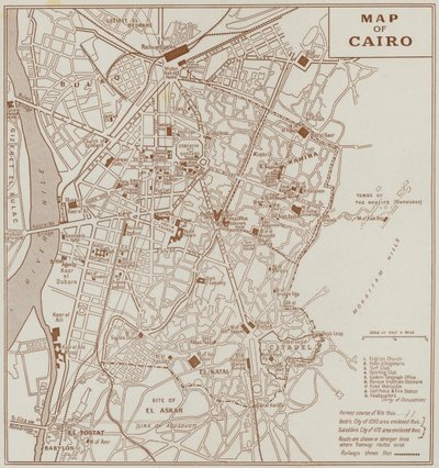 Map of Cairo by English School