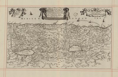Map of Canaan, or the Holy Land by English School