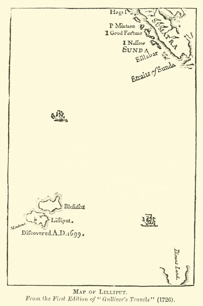 Map of Lilliput by English School