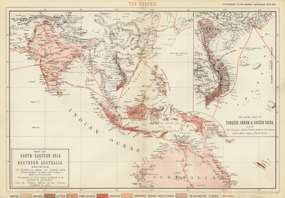 Map of South-Eastern Asia and Northern Australia by English School
