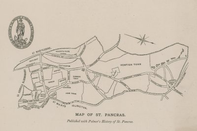 Map of St Pancras by English School