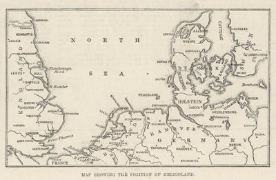 Map showing the Position of Heligoland by English School