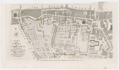 Map Showing the Manor of Paris Garden by R. Wilkinson, 1822 by English School