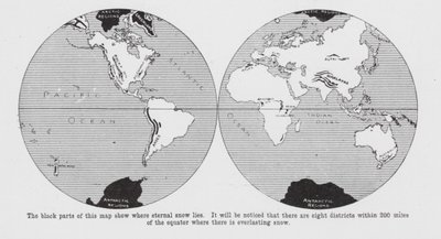 Map Showing Where Eternal Snow Lies by English School