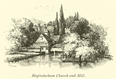 Mapledurham Church and Mill by English School