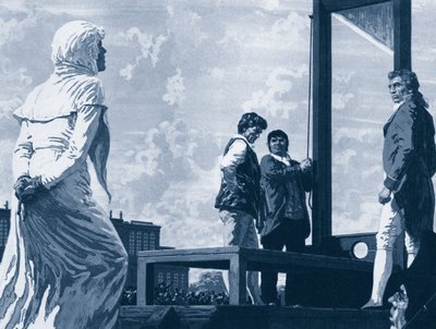 Marie Antoinette Approaching the Guillotine by English School