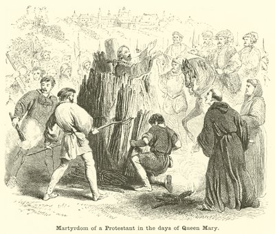 Martyrdom of a Protestant in the Days of Queen Mary by English School