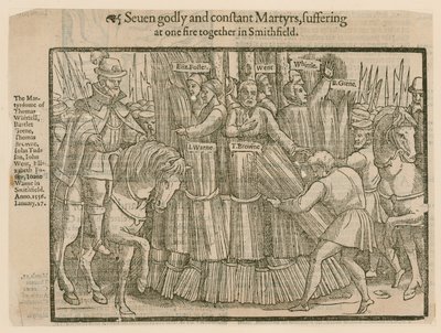 Martyrs Burned at Smithfield by English School