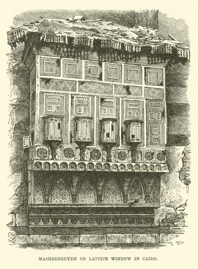 Mashrebeeyeh or Lattice Window in Cairo by English School