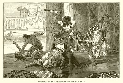 Massacre of the Hivites by Simeon and Levi by English School