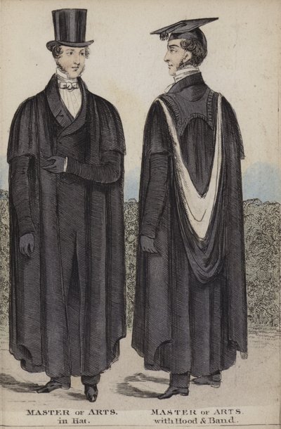 Master of Arts in Hat, Master of Arts with Hood and Band by English School