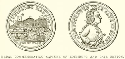 Medal Commemorating Capture of Louisburg and Cape Breton by English School