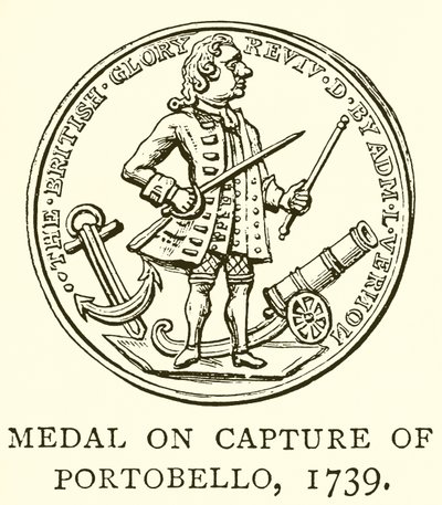 Medal on Capture of Portobello, 1739 by English School