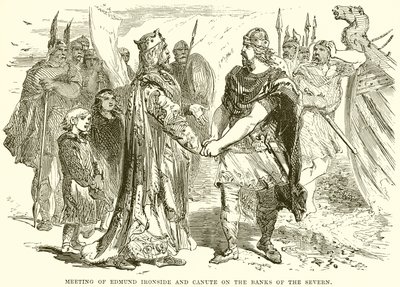 Meeting of Edmund Ironside and Canute on the Banks of the Severn by English School