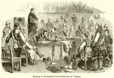 Meeting of the Assembly in the Settlement of Virginia by English School