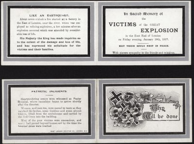 Memorial Card in Sacred Memory of the Victims of the Great Explosion by English School