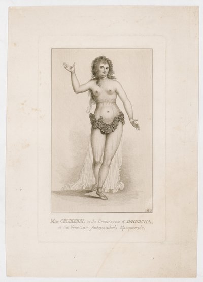 Miss Chudleigh, in the Character of Iphigenia, at the Venetian Ambassador