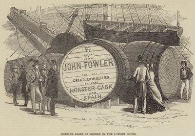 Monster Casks of Sherry in the London Docks by English School