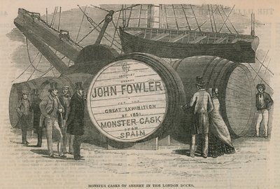 Monster Casks of Sherry in the London Docks by English School
