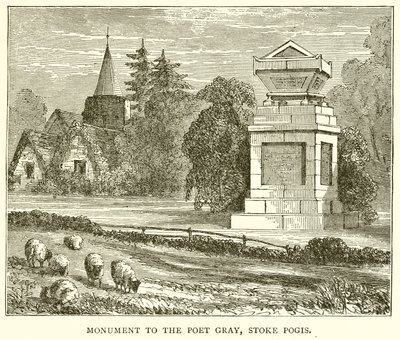 Monument to the Poet Gray, Stoke Poges by English School