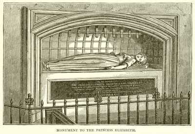 Monument to the Princess Elizabeth by English School