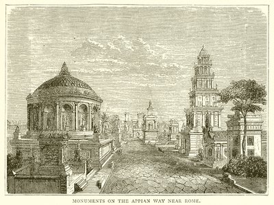 Monuments on the Appian Way near Rome by English School