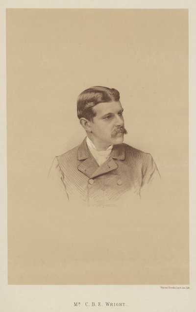 Mr C B E Wright (litho) by English School