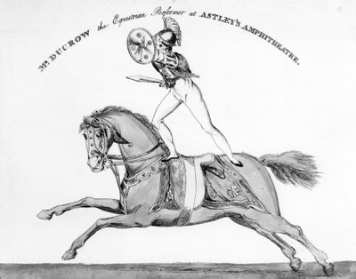Mr. Ducrow the Equestrian Performer at Astleys Amphitheatre, circa 1840 by English School