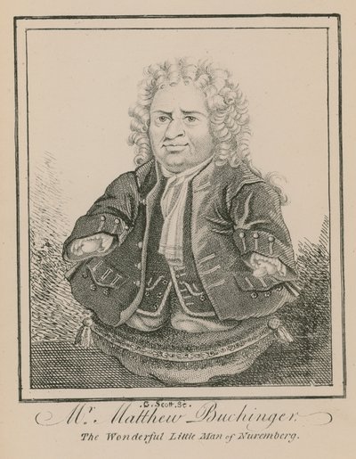 Mr. Matthew Buchinger, the Wonderful Little Man of Nurenberg by English School