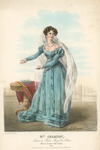 Mrs Charton, artiste du Theatre Royal de lOdeon, in the role of Leonore in Fiesque by English School