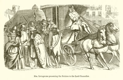Mrs. Livingstone presenting the Petition to the Lord Chancellor by English School