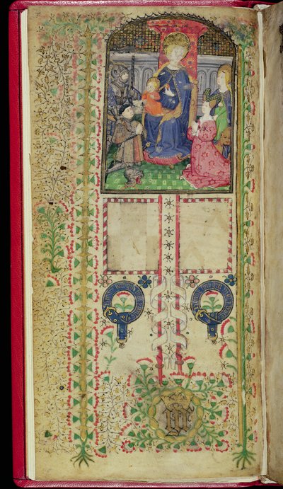 Dedication page from a Book of Hours belonging to Margaret Beauchamp, c.1424 by English School