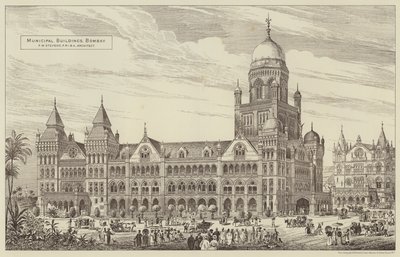 Municipal Buildings, Bombay by English School