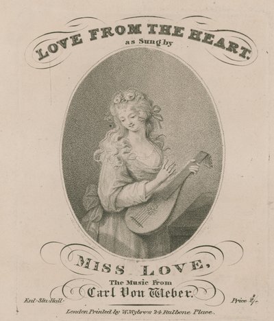 Musical score for Love from the Heart as sung by Miss Love by English School