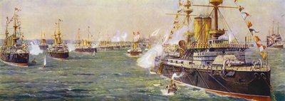 Naval Review at Spithead for the Diamond Jubilee of Queen Victoria by English School