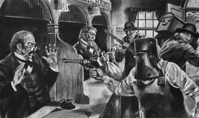 Ned Kelly raiding a bank by English School
