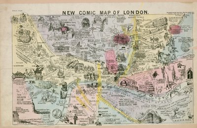 New Comic Map of London by English School