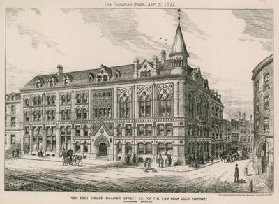 New Dock House Billiter Street, London EC, for the East and West India Dock Company by English School