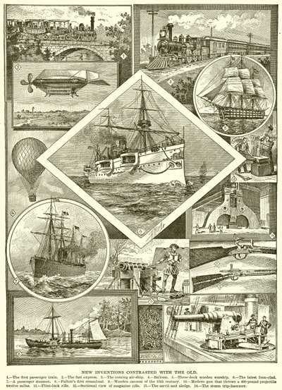 New Inventions Contrasted with the Old by English School