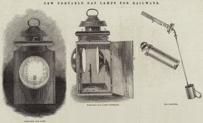 New Portable Gas Lamps for Railways by English School