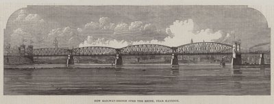 New Railway-Bridge over the Rhine, near Mayence by English School