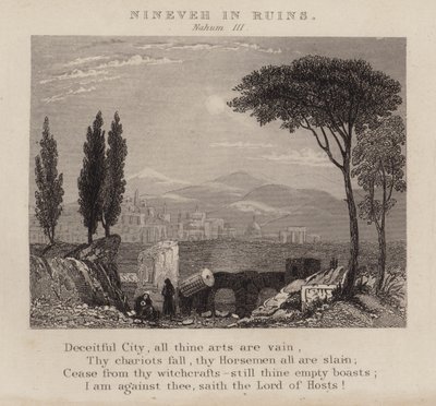 Nineveh in Ruins, Nahum 3 by English School
