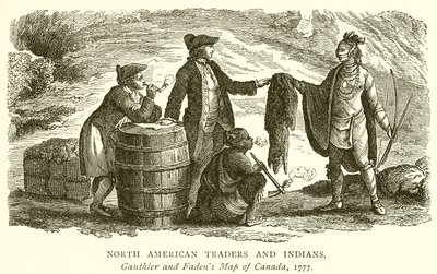 North American Traders and Indians by English School