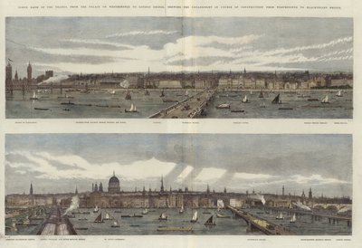 North Bank of the Thames by English School