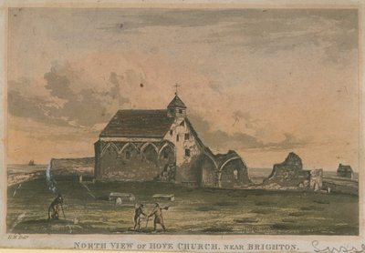 North View of Hove Church by English School