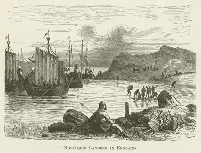 Northmen Landing in England by English School