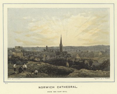 Norwich Cathedral, from the East Hill by English School