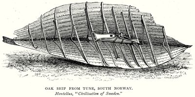 Oak Ship from Tune, South Norway by English School