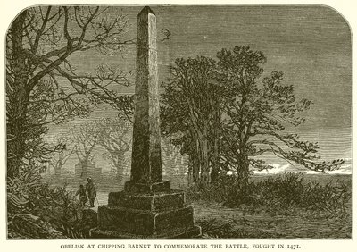 Obelisk at Chipping Barnet to Commemorate the Battle, Fought in 1471 by English School