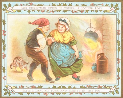 Old Couple Dancing by English School